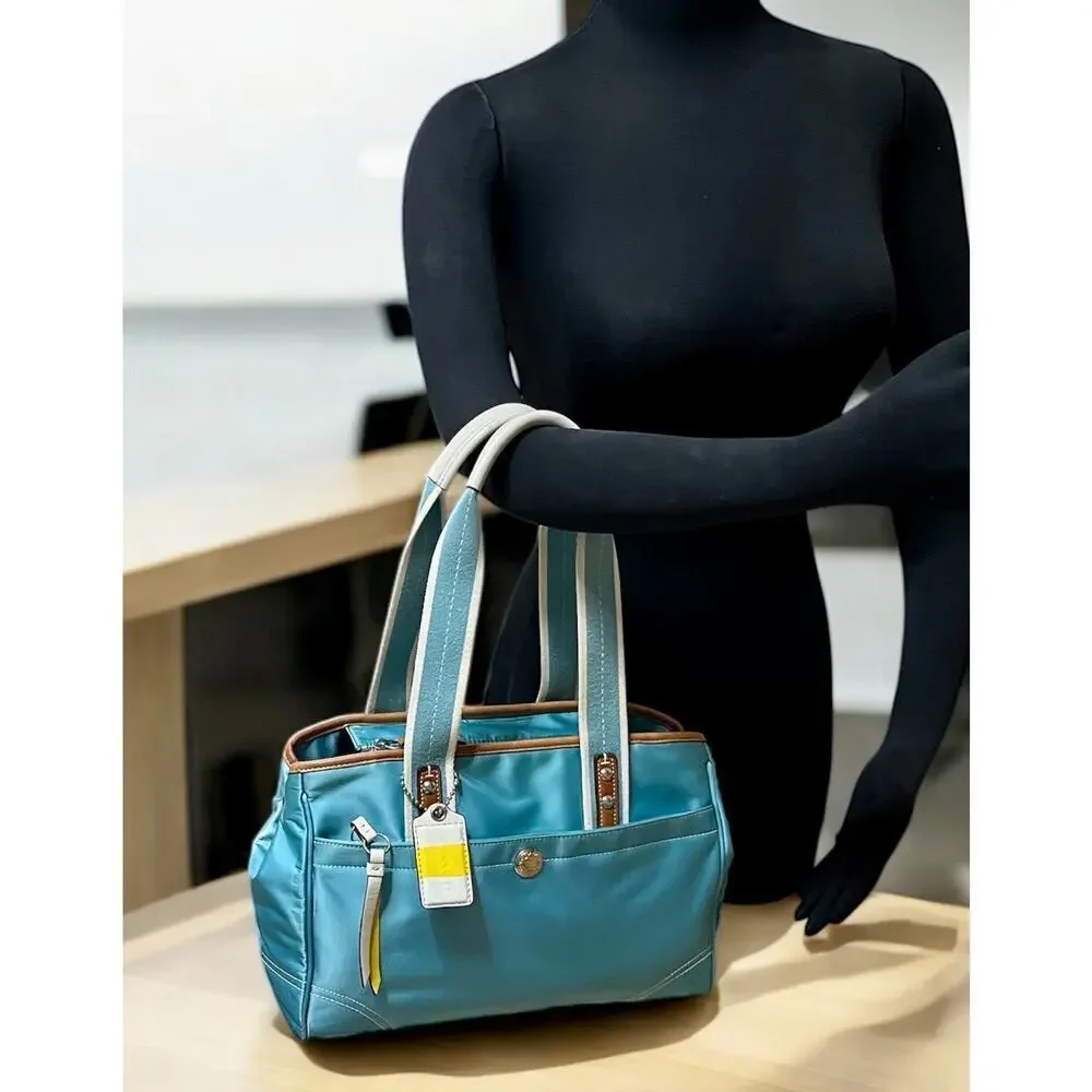 Y2K Coach F11993 Hamptons Sateen Satchel Bag